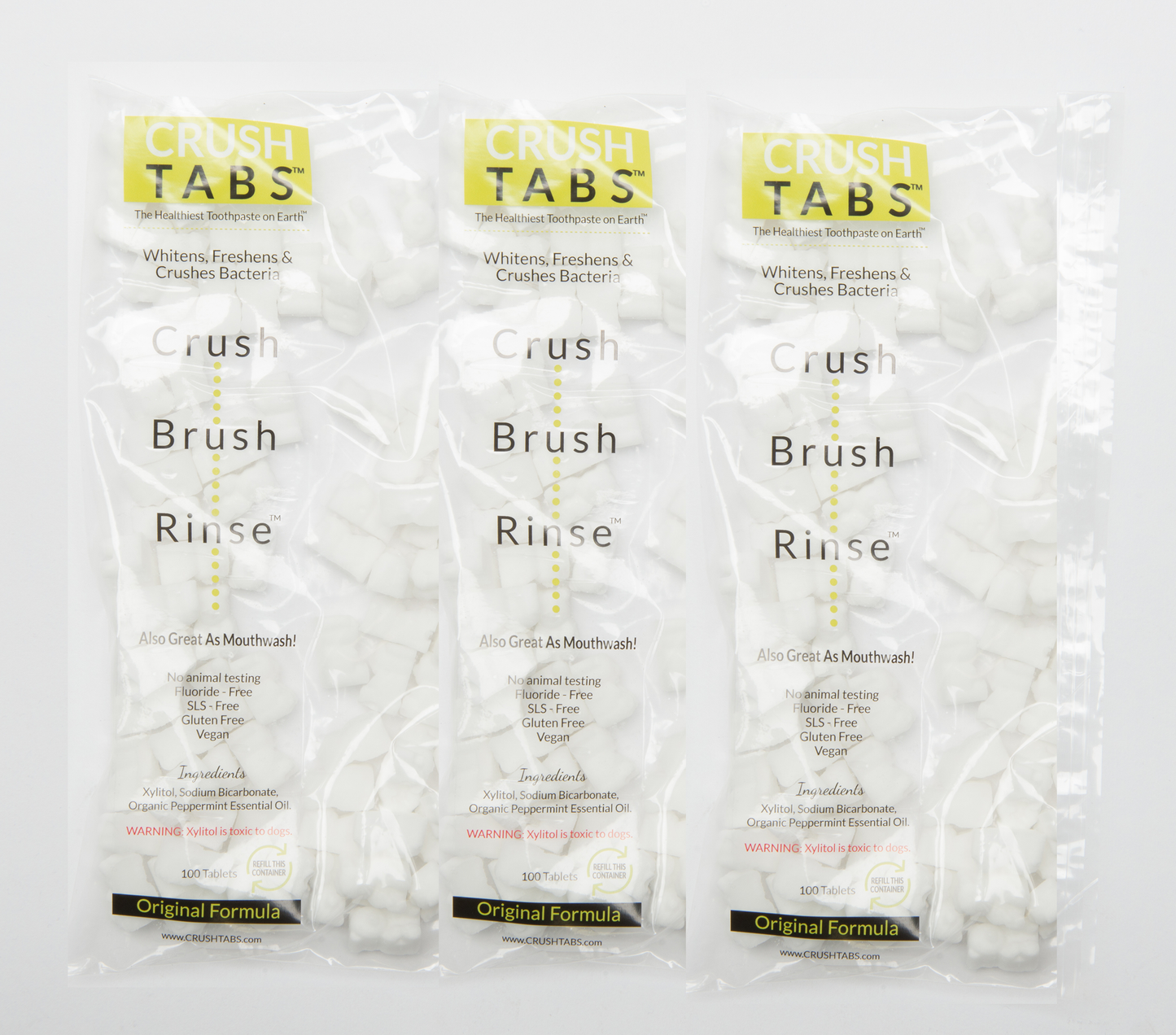 MEGA Refill Supply of 300 Peppermint CRUSHTABS®